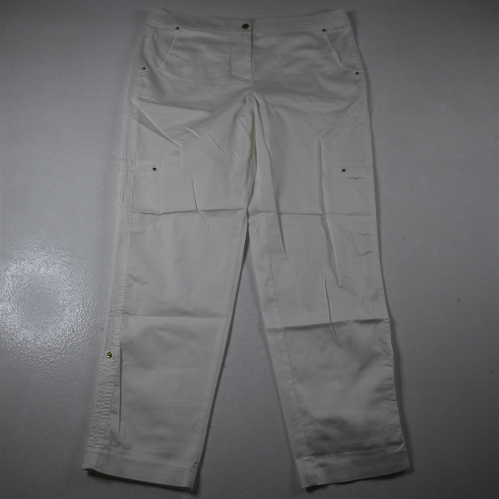 Chicos 2 / 12 White Slim Casual Cargo Womens Pants‎
